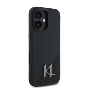 Karl Lagerfeld MagSafe Initial Metal Logo Silicone Case Θήκη προστασίας από σιλικόνη  – iPhone 16 (Μαύρο – KLHMP16SSCMKMPCK) - Image 5