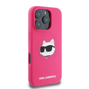 Karl Lagerfeld Magsafe Silicone Case "Choupette's Head" Θήκη προστασίας από σιλικόνη – iPhone 16 Pro Max (Fuchsia – KLHMP16XSCHPPLF) - Image 5