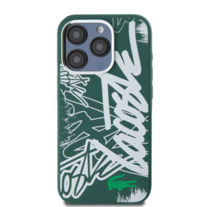 Lacoste Graffiti Hard Case Θήκη προστασίας από Liquid σιλικόνη για iPhone 15 Pro (Πράσινο/Λευκό– LCHCP15LGRAH) - Image 4