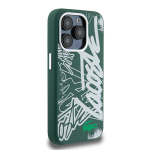 Lacoste Graffiti Hard Case Θήκη προστασίας από Liquid σιλικόνη για iPhone 15 Pro (Πράσινο/Λευκό– LCHCP15LGRAH) - Image 5