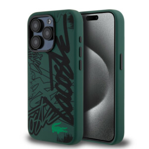 Lacoste Graffiti Hard Case Θήκη προστασίας από Liquid σιλικόνη για iPhone 15 Pro (Πράσινο/Μαύρο) - Image 2