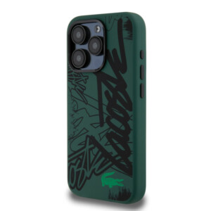 Lacoste Graffiti Hard Case Θήκη προστασίας από Liquid σιλικόνη για iPhone 15 Pro (Πράσινο/Μαύρο) - Image 3