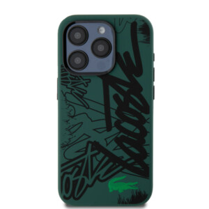 Lacoste Graffiti Hard Case Θήκη προστασίας από Liquid σιλικόνη για iPhone 15 Pro (Πράσινο/Μαύρο) - Image 4