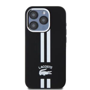 Lacoste Stripes Hard Case Θήκη προστασίας από Liquid σιλικόνη για iPhone 15 Pro (Μαύρο) - Image 4