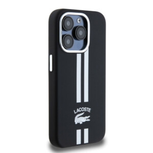 Lacoste Stripes Hard Case Θήκη προστασίας από Liquid σιλικόνη για iPhone 15 Pro (Μαύρο) - Image 5