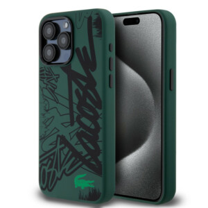 Lacoste Graffiti Hard Case Θήκη προστασίας από Liquid σιλικόνη iPhone 15 Pro Max (Πράσινο/Μαύρο) - Image 2