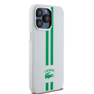 Lacoste Stripes Hard Case Θήκη προστασίας από Liquid σιλικόνη για iPhone 15 Pro Max (Πράσινο/Λευκό) - Image 5
