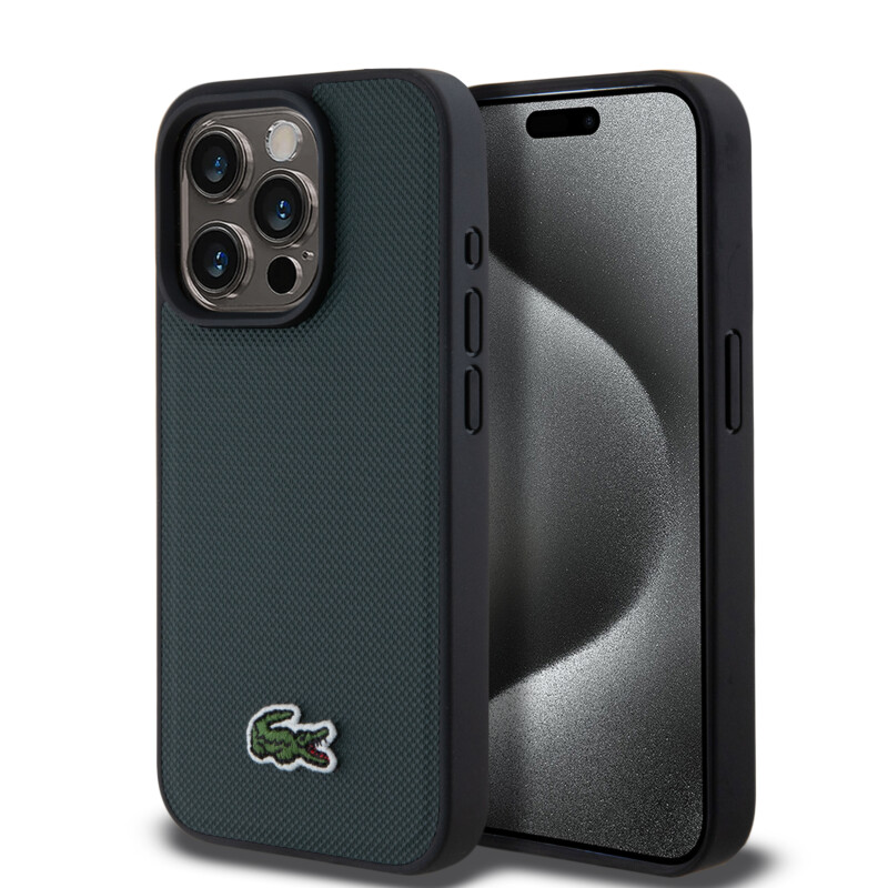 Lacoste Magsafe Iconic Petit Pique Θήκη προστασίας από Δερματίνη με κεντημένο Logo για iPhone 15 Pro (Sinople/Green) Lacoste Magsafe Iconic Petit Pique Θήκη προστασίας από Δερματίνη με κεντημένο Logo για iPhone 15 Pro (Sinople/Green)