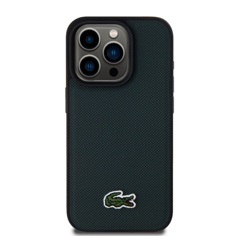 Lacoste Magsafe Iconic Petit Pique Θήκη προστασίας από Δερματίνη με κεντημένο Logo για iPhone 15 Pro (Sinople/Green) - Image 4