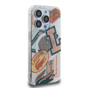 Lacoste Magsafe Double Layer Patch Hard Case Θήκη προστασίας από Σιλικόνη για iPhone 15 Pro (White/Orange) - Image 5
