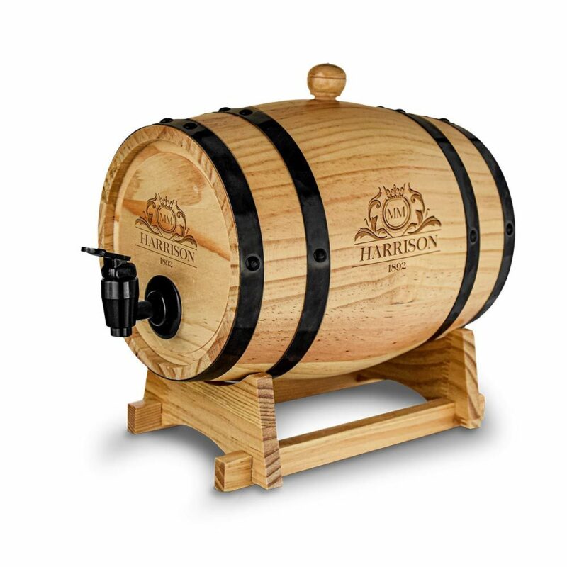 mm Wooden Barrel Dispenser - Ξύλινο Βαρέλι Αποθήκευσης και σερβιρίσματος 3 λίτρων με βρυσάκι για αυθεντική εμπειρία - Image 2