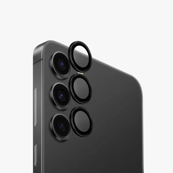 UNIQ Optix AluGuard Aluminum Camera Protective Lens – Αντιχαρακτικό Προστατευτικό Γυαλί για Φακό Κάμερας Samsung Galaxy S25 – Black (UNIQ-GS25-ALENSBLK)