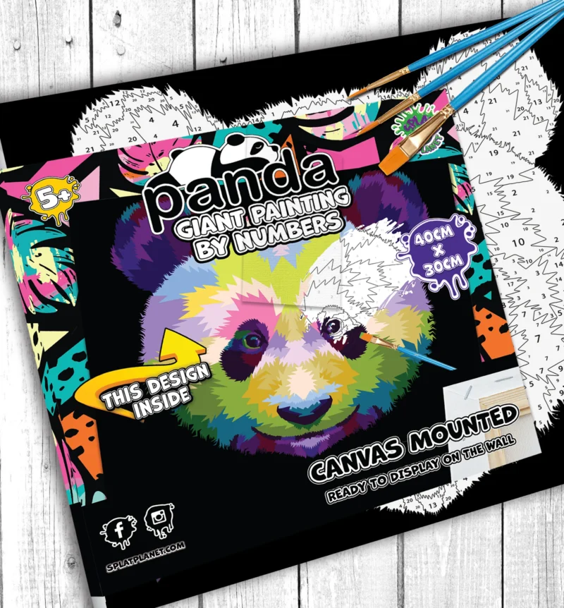 Splat Planet Σετ Ζωγραφικής με Αριθμούς "Panda" σε Καμβά με Τελάρο 30x40cm - Image 5