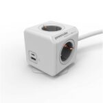 Allocacoc® PowerCube |Extended Duo USB A+C| Πολύπριζο 4 θέσεων & 1xUSB/1xUSB-C με καλώδιο επέκτασης 1