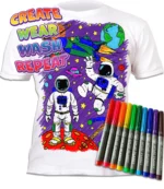 Splat Planet Πλενόμενο T-Shirt Ζωγραφικής "Space" με Μαρκαδόρους (7-8 Ετών) - Image 4