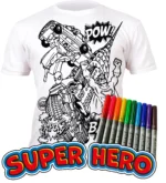 Splat Planet T-Shirt Ζωγραφικής "Super Heroes" με Μαρκαδόρους (5-6 Ετών) - Image 3