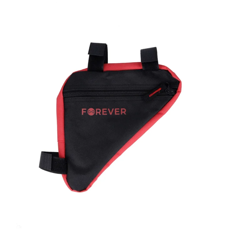 Forever Bike Bag Under The Frame – Τσάντα Υποπλαισίου Ποδηλάτου FB-100 (Μαύρο / Κόκκινο) - Image 2