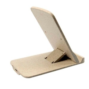 Tellur - Green - 15W Wireless Desk Charger - Cream - Wheat Straw - Image 3