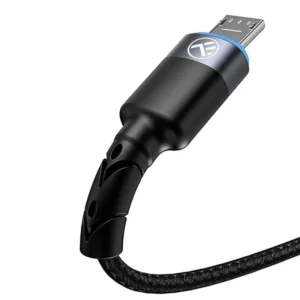Tellur - Micro USB Cable 3A - Black - Καλώδιο δεδομένων USB σε Micro USB με φως LED, 1,2 μέτρα - Image 4
