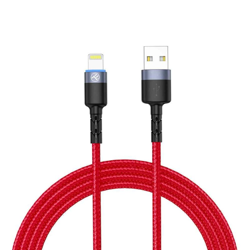 Tellur - Glowing Connection -  USB to Lightning Led Cable 3A - Red