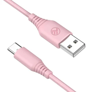 Tellur Σιλικονούχο Καλώδιο USB‑A σε USB‑C, 3 A, 1 m – Ροζ - Image 4