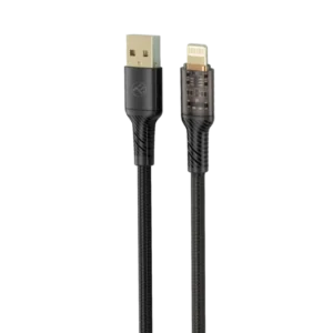 Tellur - Transparent Connection - USB to Lightning Cable 2.4A - Black
