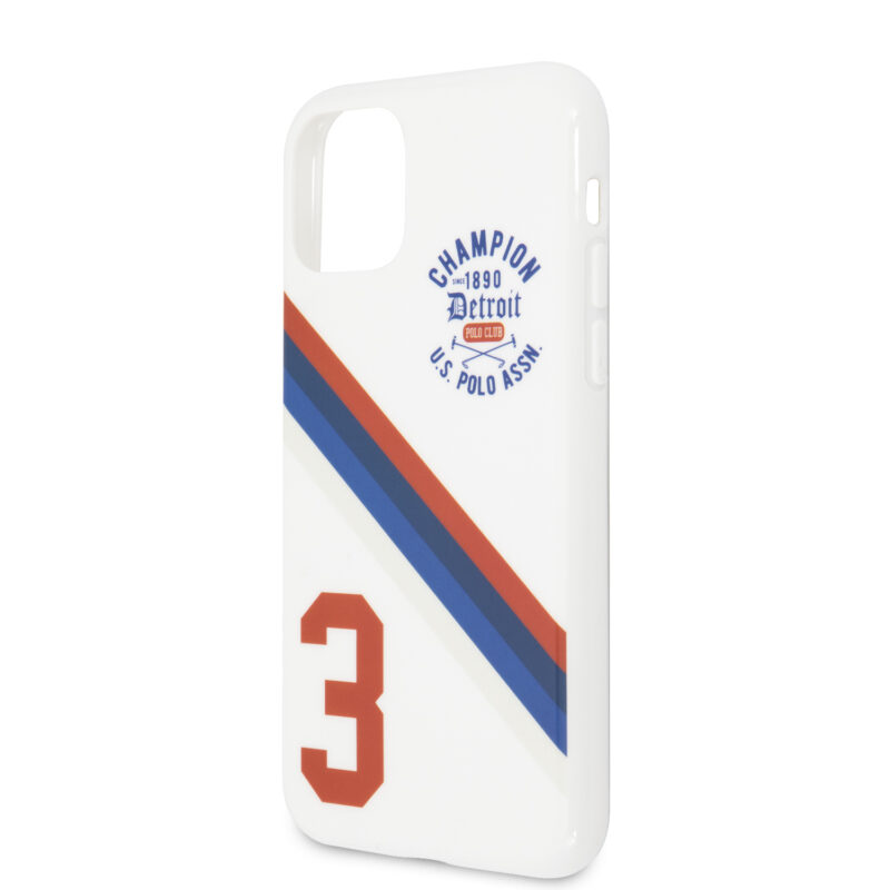 U.S. Polo Assn. “Detroit 3 Stripes Collection” Θήκη προστασίας από πολυκαρβονικό – iPhone 11 Pro Max (Λευκό – USHCN65PCDGS) - Image 5