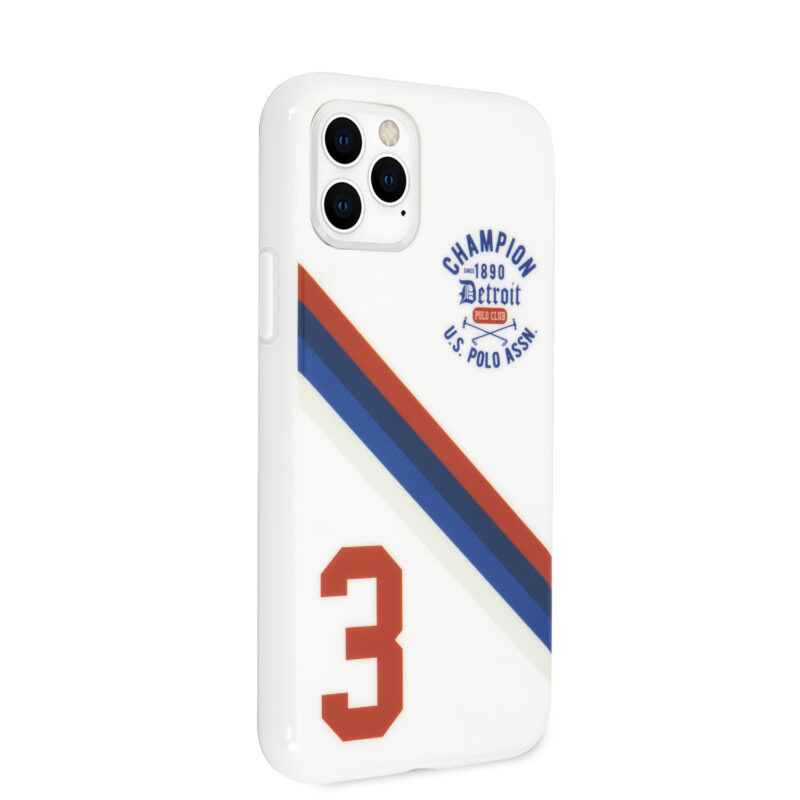 U.S. Polo Assn. “Detroit 3 Stripes Collection” Θήκη προστασίας από πολυκαρβονικό – iPhone 11 Pro Max (Λευκό – USHCN65PCDGS) - Image 4