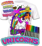 Splat Planet Πλενόμενο T-Shirt Ζωγραφικής "Unicorns" με Μαρκαδόρους (5-6 Ετών) - Image 5