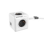 Allocacoc® PowerCube | Extended USB| Πολύπριζο 4 θέσεων & 2 USB – Γκρι – 1402GY/DEEUPC - Image 2