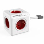 Allocacoc® PowerCube | Extended| Πολύπριζο 5 θέσεων – Κόκκινο – 1306RD/DEEXPC - Image 2