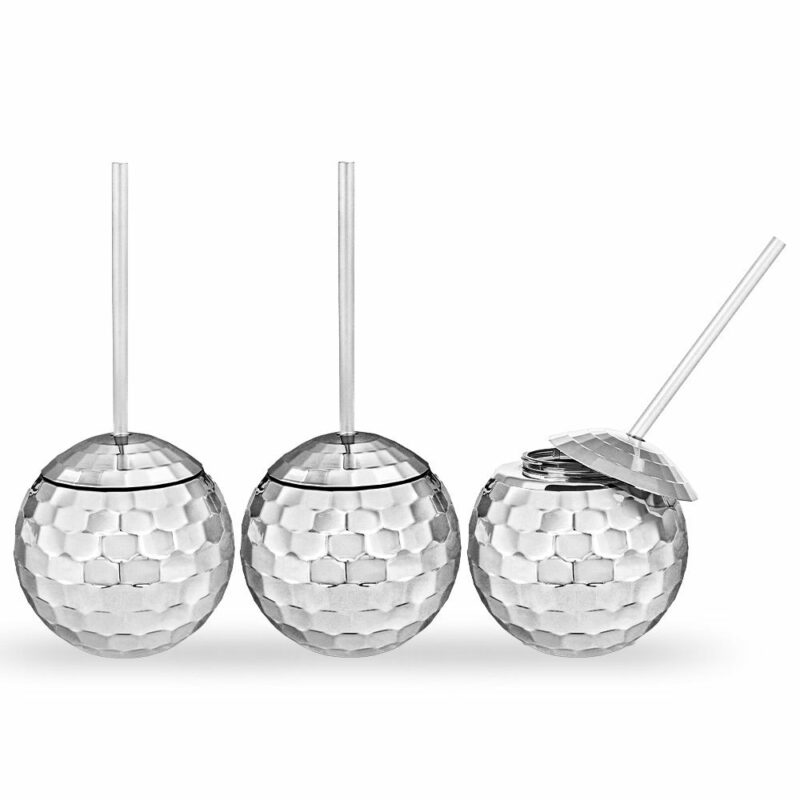 Disco Ball Cups – Σετ Ποτηριών Ντισκομπάλες – Σετ των 3 - Image 2