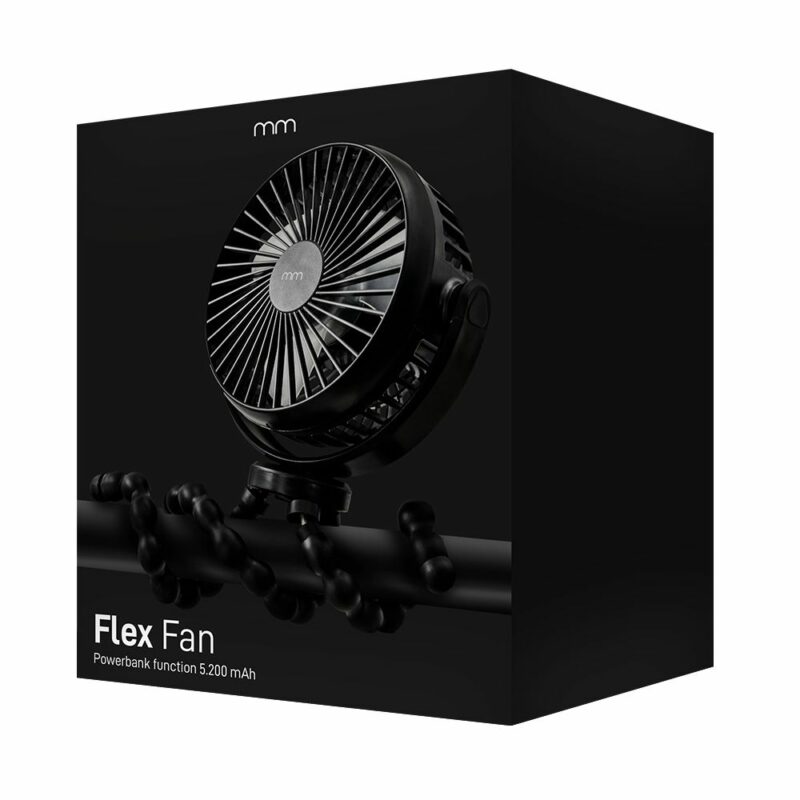 Flex Fan – Φορητός Ανεμιστήρας με Ενσωματωμένο Power Bank και Ευέλικτη Βάση - Image 3
