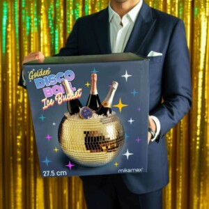 Disco Ball Ice Bucket  Gold - Κουβάς Πάγου Ντισκομπάλα – Προσθέστε Λάμψη στα Πάρτι σας - Image 5