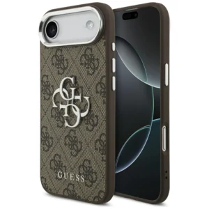 Guess 4G Big 4G Classic Logo case for iPhone 17 Air - brown and silver - Θήκη προστασίας iPhone 17 Air σε Καφέ- Ασημί χρώμα