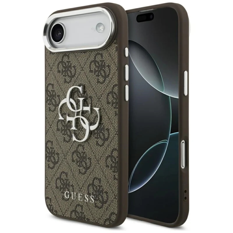 Guess 4G Big 4G Classic Logo case for iPhone 17 Air - brown and silver - Θήκη προστασίας iPhone 17 Air σε Καφέ- Ασημί χρώμα - Image 2