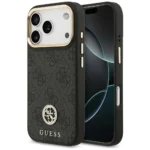 Guess - 4G Big Logo Strass with stripes MagSafe case for iPhone 17 Pro - Black - Θήκη Προστασίας για iPhone 17 Pro σε Μαύρο Χρώμα - Image 2