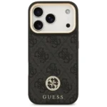 Guess - 4G Big Logo Strass with stripes MagSafe case for iPhone 17 Pro - Black - Θήκη Προστασίας για iPhone 17 Pro σε Μαύρο Χρώμα - Image 4