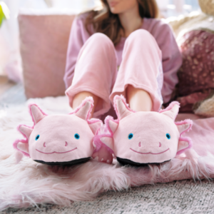mm Axolotl Slippers – Χνουδωτές Παντόφλες Axolotl One-Size - Image 5