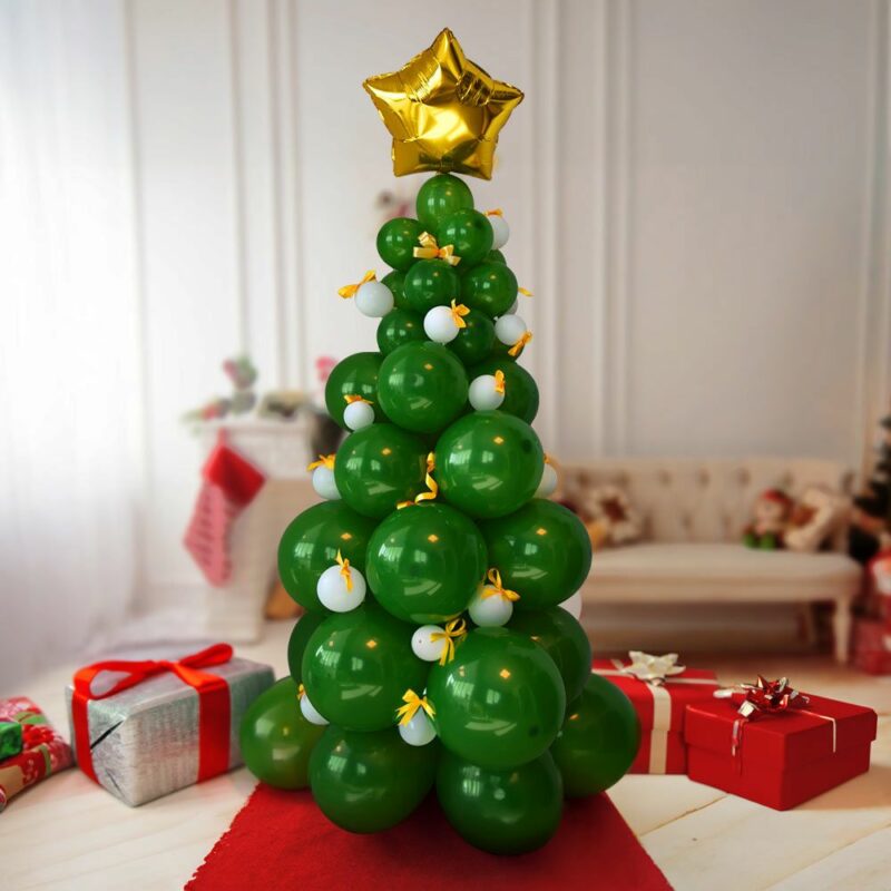 DIY Balloon Christmas Tree – DIY Χριστουγεννιάτικο Δέντρο Μπαλόνια – Δημιουργήστε τη Δική σας Γιορτινή Διακόσμηση - Image 5