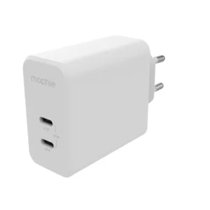 Mophie Speedport 67W 2xUSB-C GaN Fast Wall Charger Οικιακός φορτιστής ταχείας φόρτισης ισχύος 67W (λευκός) (409909304)