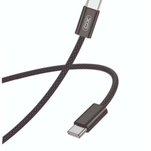 XO - Καλώδιο Φόρτισης Braided USB-C σε USB-C 60W - Μαύρο