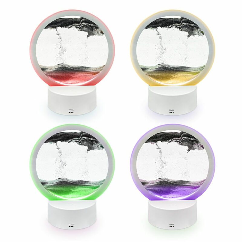 Sandscape Lamp – Περιστρεφόμενο 3D διακοσμητικό φωτιστικό με κινούμενη άμμο (Κυκλικό) - Image 4