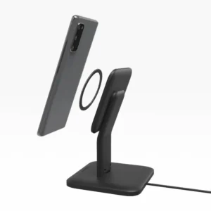 Mophie Snap+ Wireless Stand Μαγνητικός φορτιστής ισχύος 15W με ενσωματωμένο Snap Adapter και υποστήριξη Qi & MagSafe σε χρώμα μαύρο - Image 3