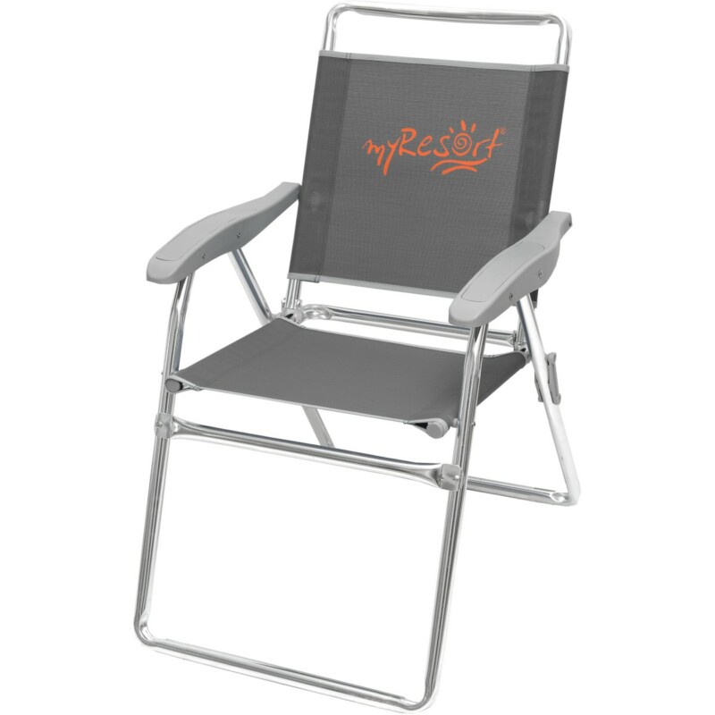 myResort ΚΑΡΕΚΛΑ ΒΕΡΑΝΤΑΣ-ΚΗΠΟΥ ΑΛΟΥΜΙΝΙΟΥ ΓΚΡΙ ΜΕ ΜΠΡΑΤΣΑ ΤΕΧΤ 2x1