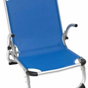 myResort ΚΑΡΕΚΛΑ ΠΑΡΑΛΙΑΣ ΑΛΟΥΜΙΝΙΟΥ ΜΠΛΕ  ΕΝΙΣΧΥΜΕΝΗ ΜΕ ΜΠΡΑΤΣΑ  & ΨΗΛΗ ΠΛΑΤΗ -ΤΕΧΤ 2x1