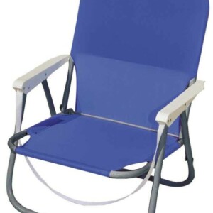 ΚΑΡΕΚΛΑ ΠΑΡΑΛΙΑΣ ΜΕΤΑΛΛΙΚΗ  ΜΠΛΕ ΜΕ ΜΠΡΑΤΣΑ POLYESTER 600D