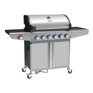 Campfire ΨΗΣΤΑΡΙΑ ΜΕ 6  ΚΑΥΣΤΗΡΕΣ & EXTRA ΕΣΤΙΑ  ΜΕ LED ΔΙΑΚΟΠΤΕΣ-ΙΝΟΧ 25-38212 - Image 2