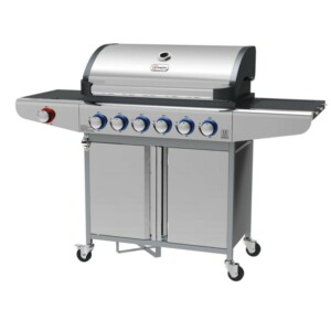 Campfire ΨΗΣΤΑΡΙΑ ΜΕ 6  ΚΑΥΣΤΗΡΕΣ & EXTRA ΕΣΤΙΑ  ΜΕ LED ΔΙΑΚΟΠΤΕΣ-ΙΝΟΧ 25-38212 - Image 3