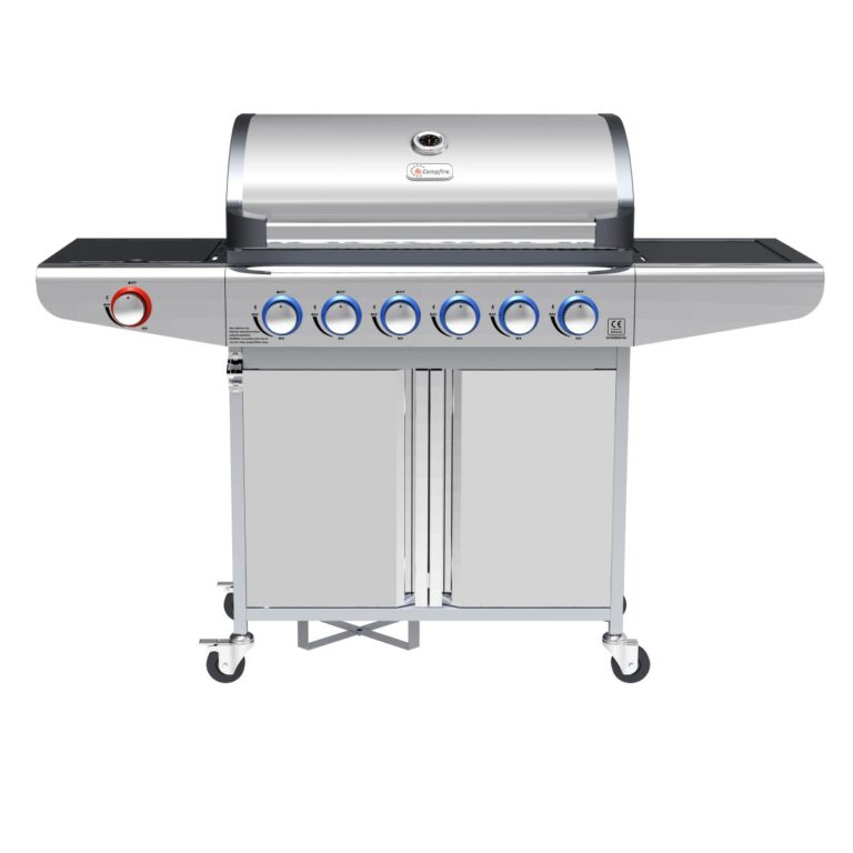 Campfire ΨΗΣΤΑΡΙΑ ΜΕ 6  ΚΑΥΣΤΗΡΕΣ & EXTRA ΕΣΤΙΑ  ΜΕ LED ΔΙΑΚΟΠΤΕΣ-ΙΝΟΧ